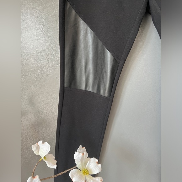 MICHAEL KORS: Stretch Leggings with leather detail (Size: L) - Picture 3 of 5